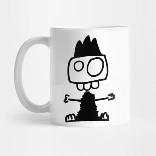 Cute monster - Mostrone dentone (black on white) Mug